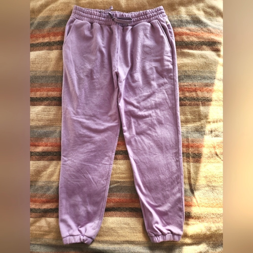 WoolX lilac sweatpants Large merino wool super soft and durable outer poly new